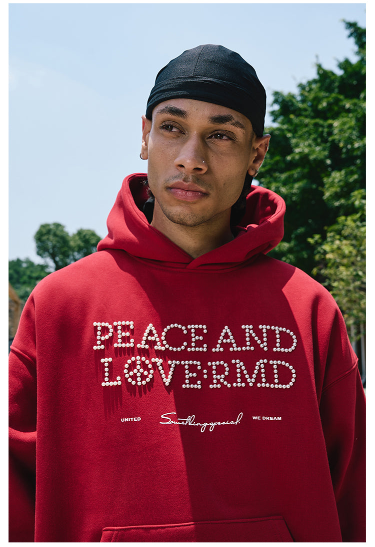 Remedy PEACE LOVE Pearl Embroidered Hoodie | Face 3 Face
