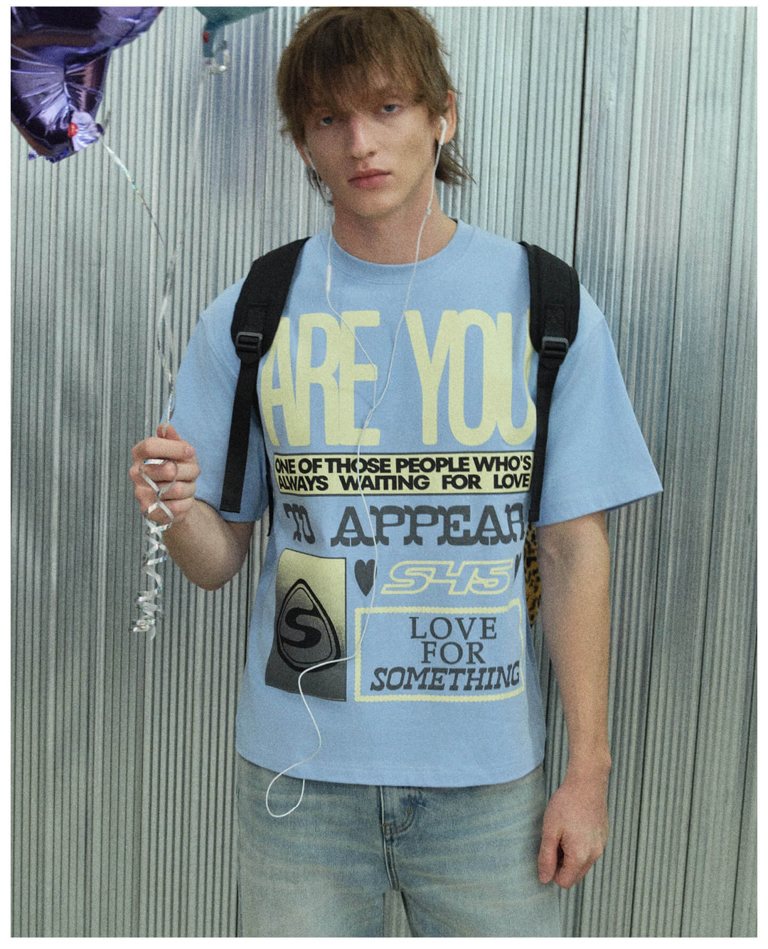 S45 Contrast Color Slogan Print Short Sleeve Tee | Face 3 Face