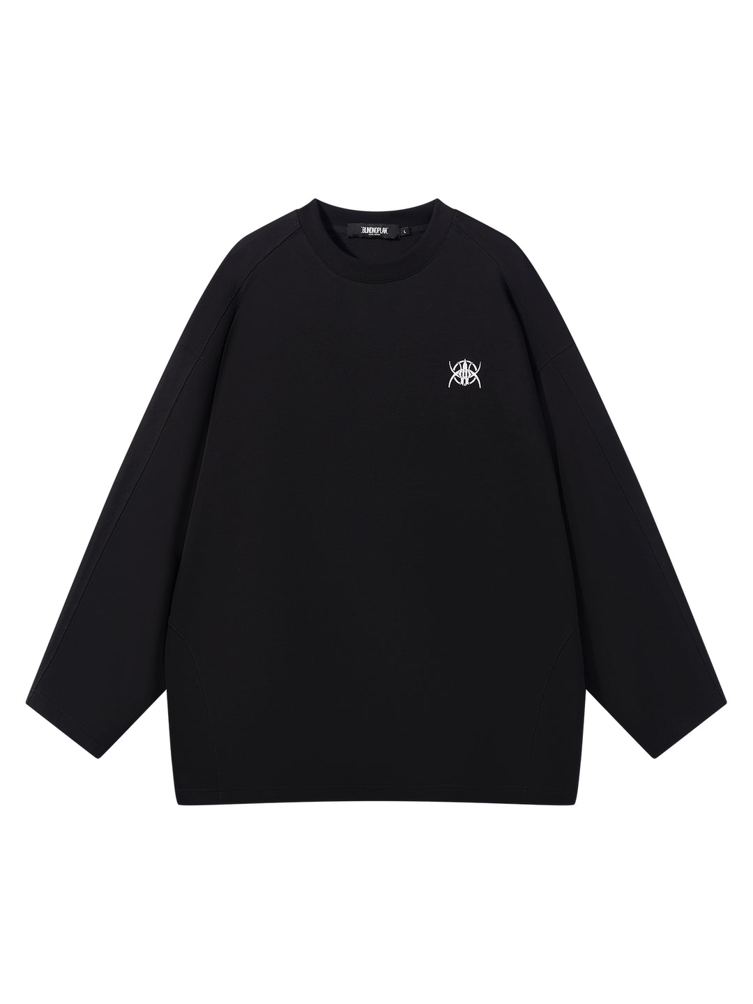 BLIND NO PLAN Logo Embroidered Inverted Sleeve Long Sleeve Tee | Face 3 Face