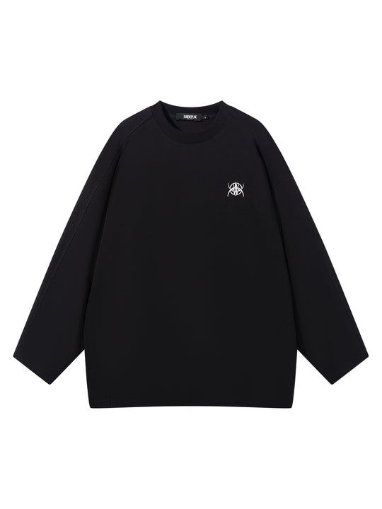 BLIND NO PLAN Logo Embroidered Inverted Sleeve Long Sleeve Tee | Face 3 Face