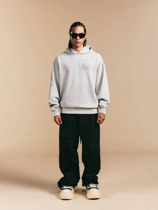 1807 Gothic Burnout Suede Hoodie | Face 3 Face