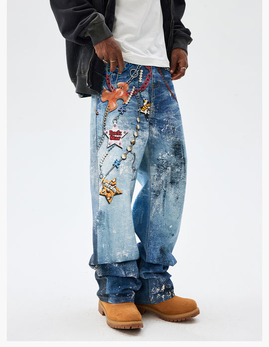 MEDM Chain Digital 3D Printed Baggy Jeans | Face 3 Face