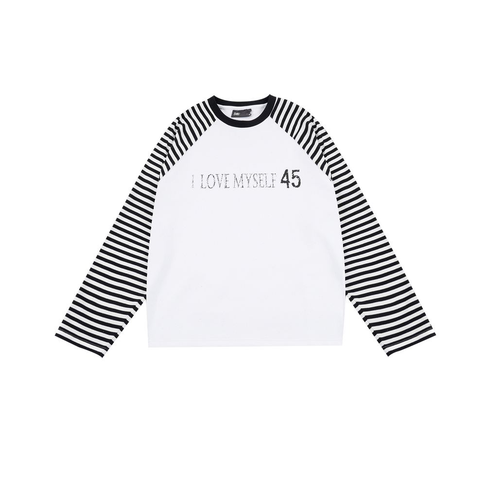 S45 Striped Raglan Sleeve Long-Sleeve Tee | Face 3 Face