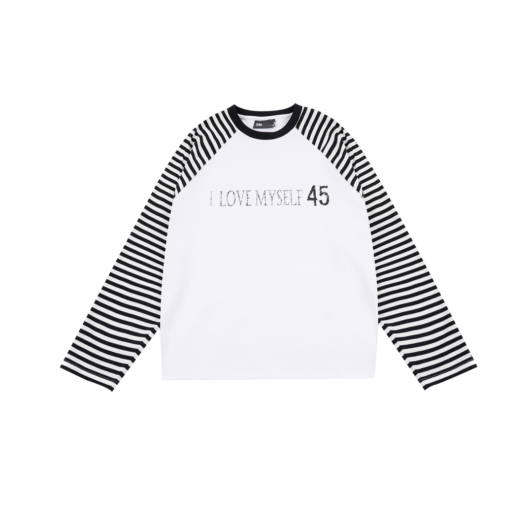 S45 Striped Raglan Sleeve Long-Sleeve Tee | Face 3 Face