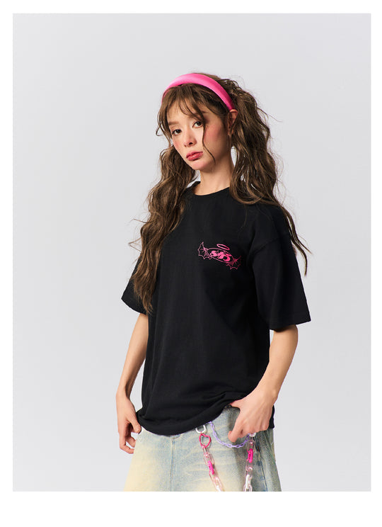 S45 Angel and Devil Print Tee | Face 3 Face