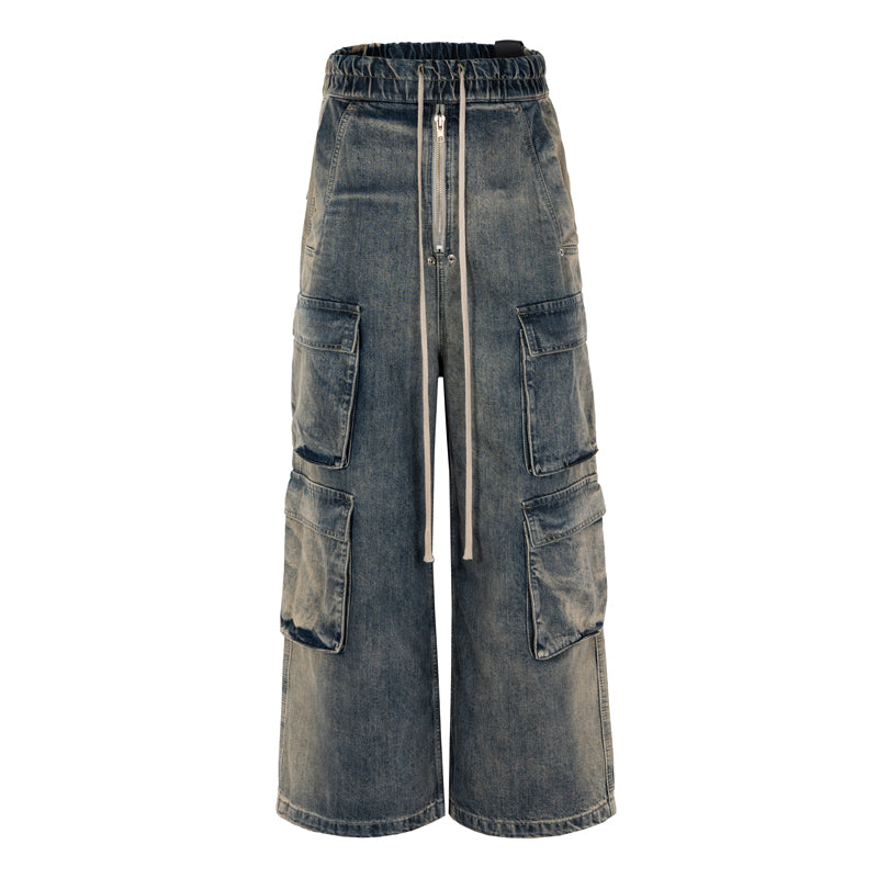 F3F Select Gradient Washed Multi Pocket Work Cargo Jeans