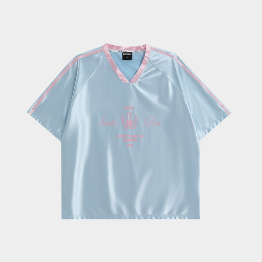 INSstudios Contrast Striped V-neck Soccer Jersey | Face 3 Face