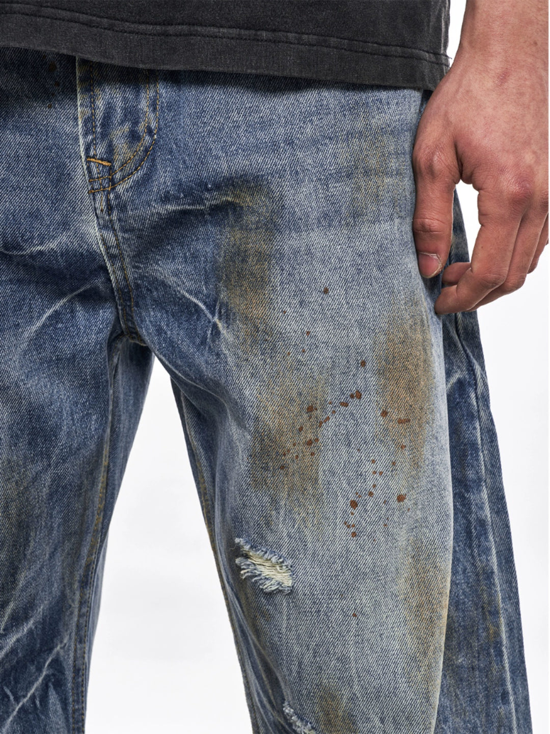 F3F Select Lightning Washed Distressed Jeans | Face 3 Face