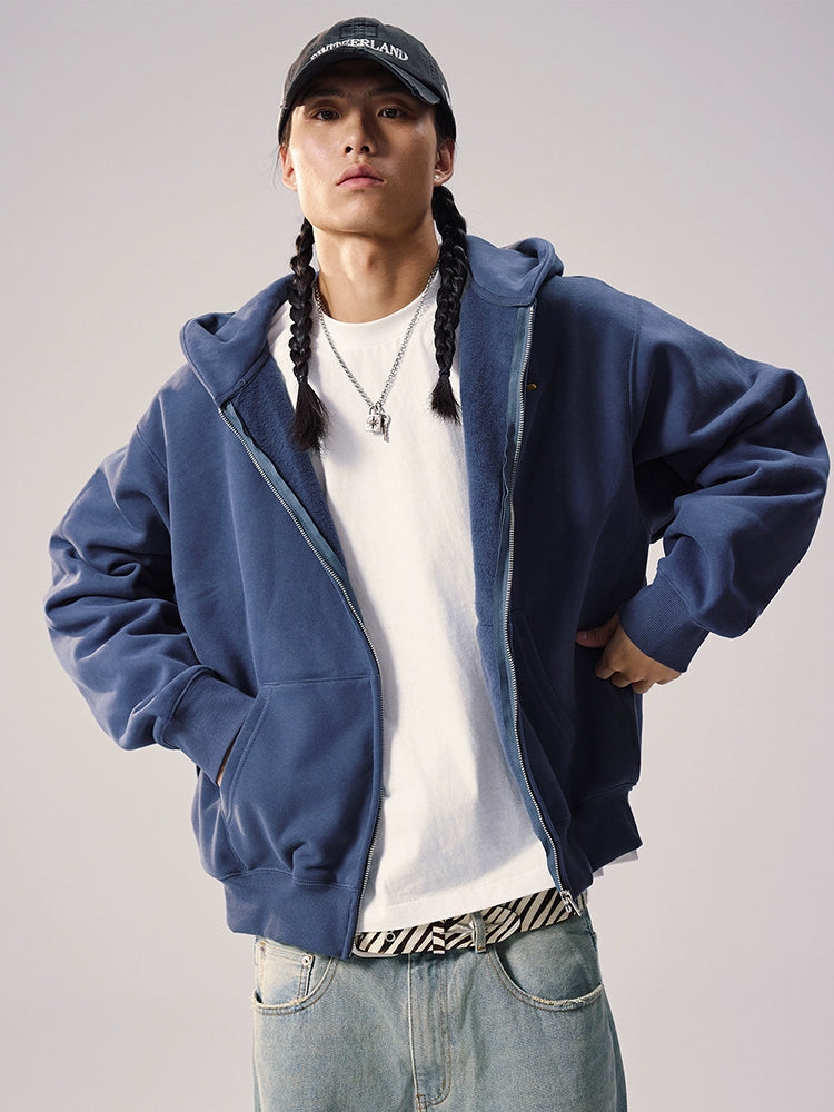 Remedy Terry Embroidery Zip Up Hoodie | Face 3 Face