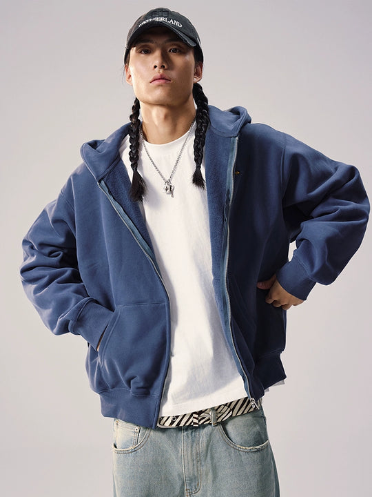 Remedy Terry Embroidery Zip Up Hoodie | Face 3 Face