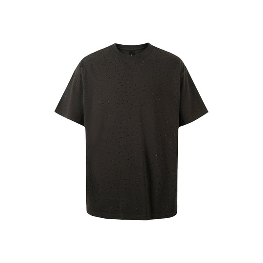 1807 Full Rhinestone Embroidery Logo Tee | Face 3 Face