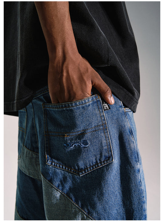 Remedy Wave Graphic Denim Shorts | Face 3 Face