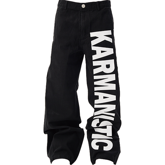 KARMANISTIC Logo Print Baggy Jeans | Face 3 Face