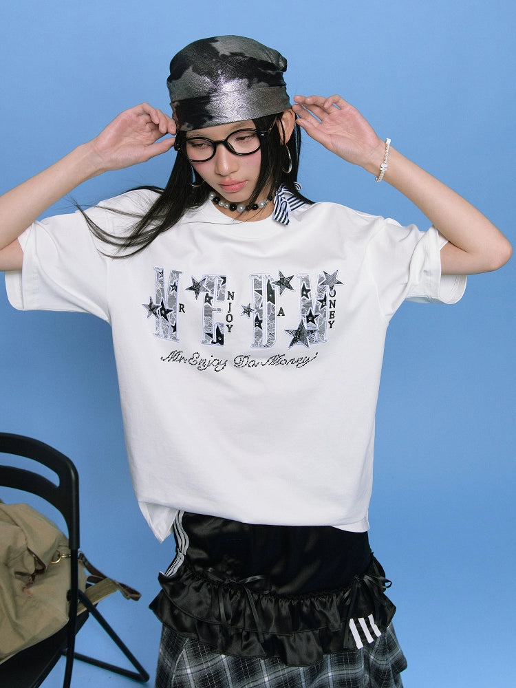 MEDM Star Lace Patch Logo Tee | Face 3 Face