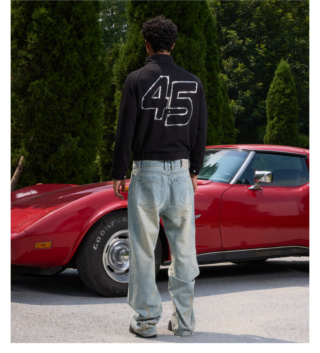 S45 Flame Sequin Wool Harrington Jacket | Face 3 Face