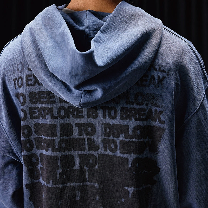 Labt Unreal Font Print Hoodie | Face 3 Face