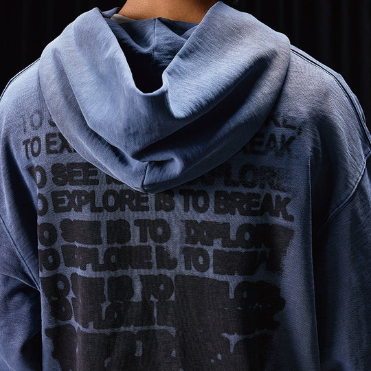 Labt Unreal Font Print Hoodie | Face 3 Face