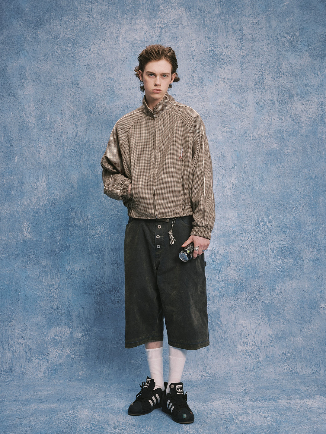 SOD Co. Houndstooth Wool Track Jacket | Face 3 Face