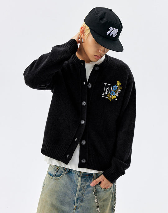 MEDM Floral Embroidered Knit Cardigan | Face 3 Face