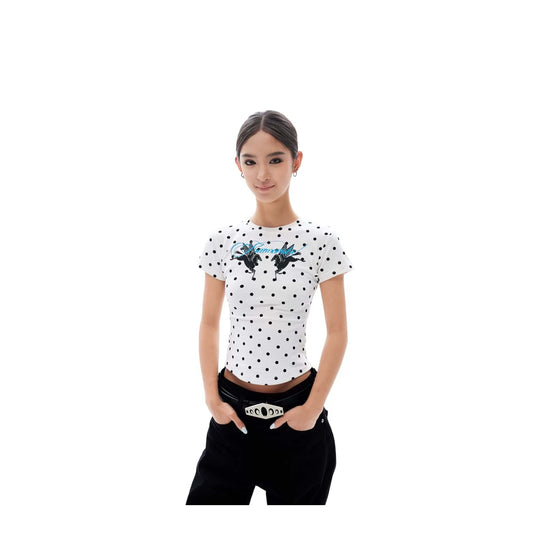 KARMANISTIC All Over Dot Chest Pegasus Print Short Sleeve Tee | Face 3 Face