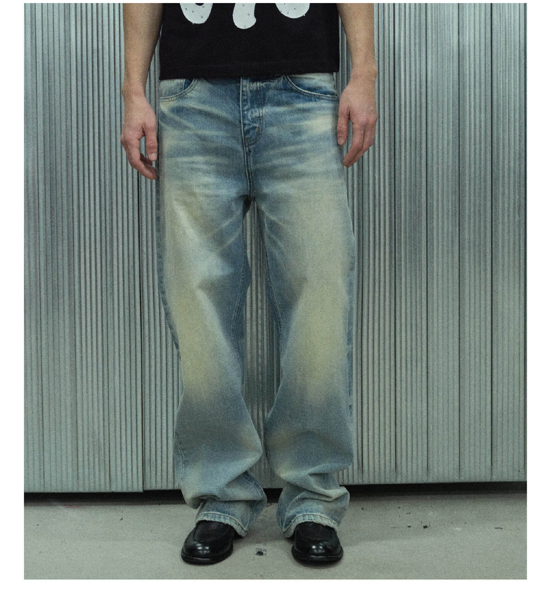 S45 Vintage Whisker Wash Distressed Jeans
