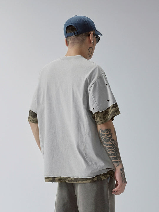 F2CE Deconstructed Layered Camouflage Tee | Face 3 Face