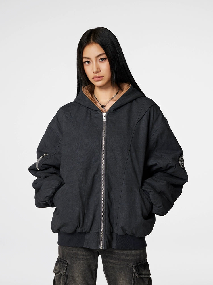 Achock Sherpa Fleece-Lined Hooded Work Jacket | Face 3 Face