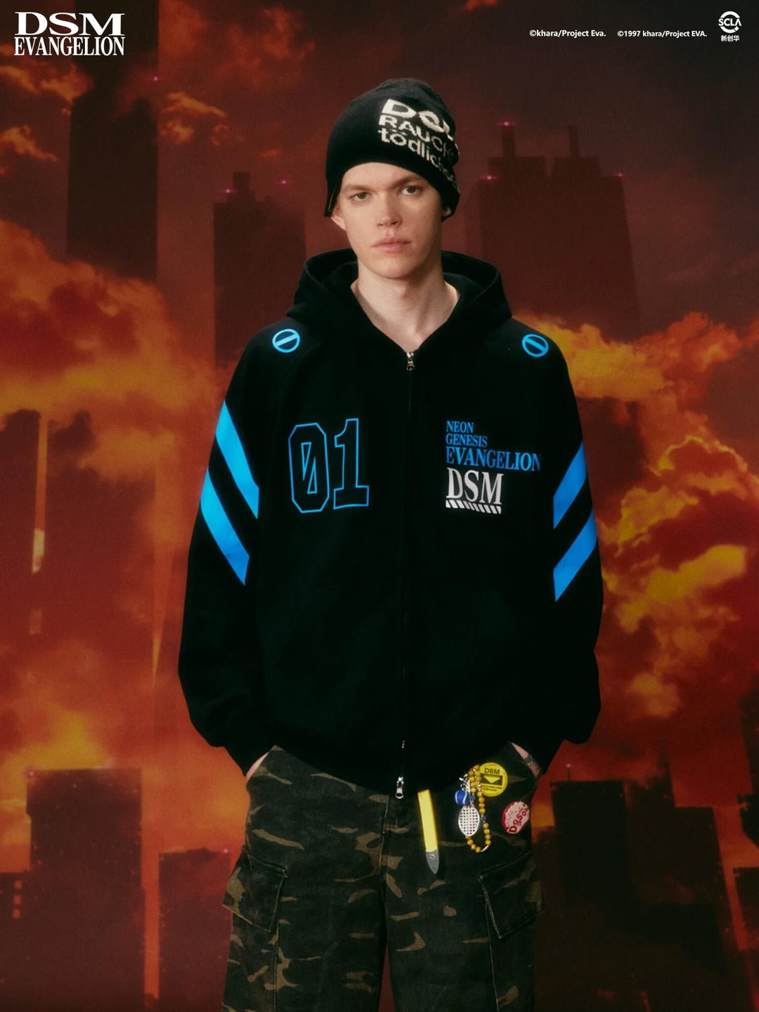 DSM x EVA Plugsuit Inspired Zip Up Hoodie | Face 3 Face