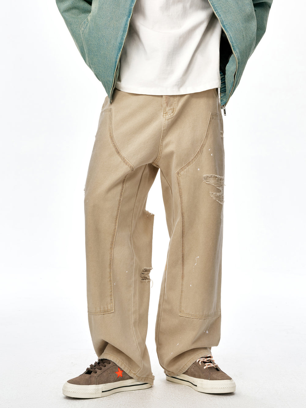 MEDM Ink Splash Double Knee Work Pants | Face 3 Face