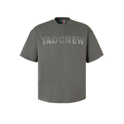 YADcrew Letter Dissipation Bead Tube Embroidery Tee