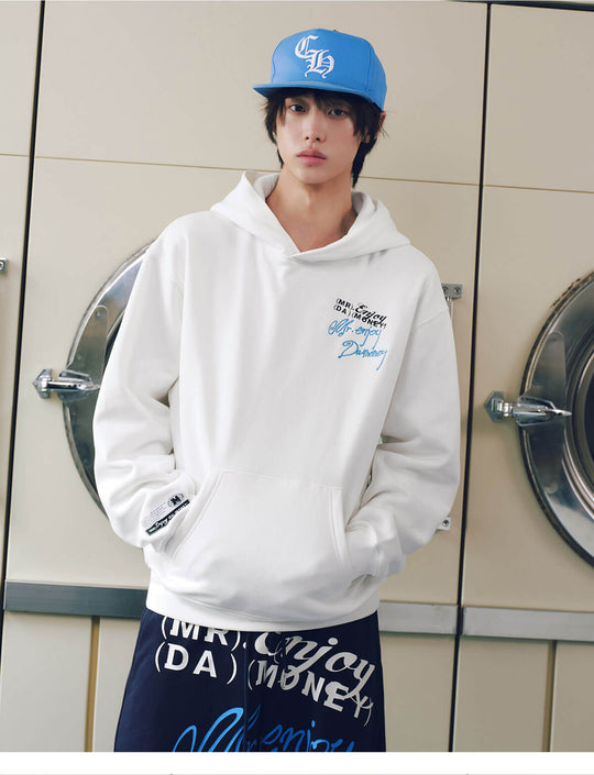 MEDM Handwritten Logo Print Hoodie | Face 3 Face
