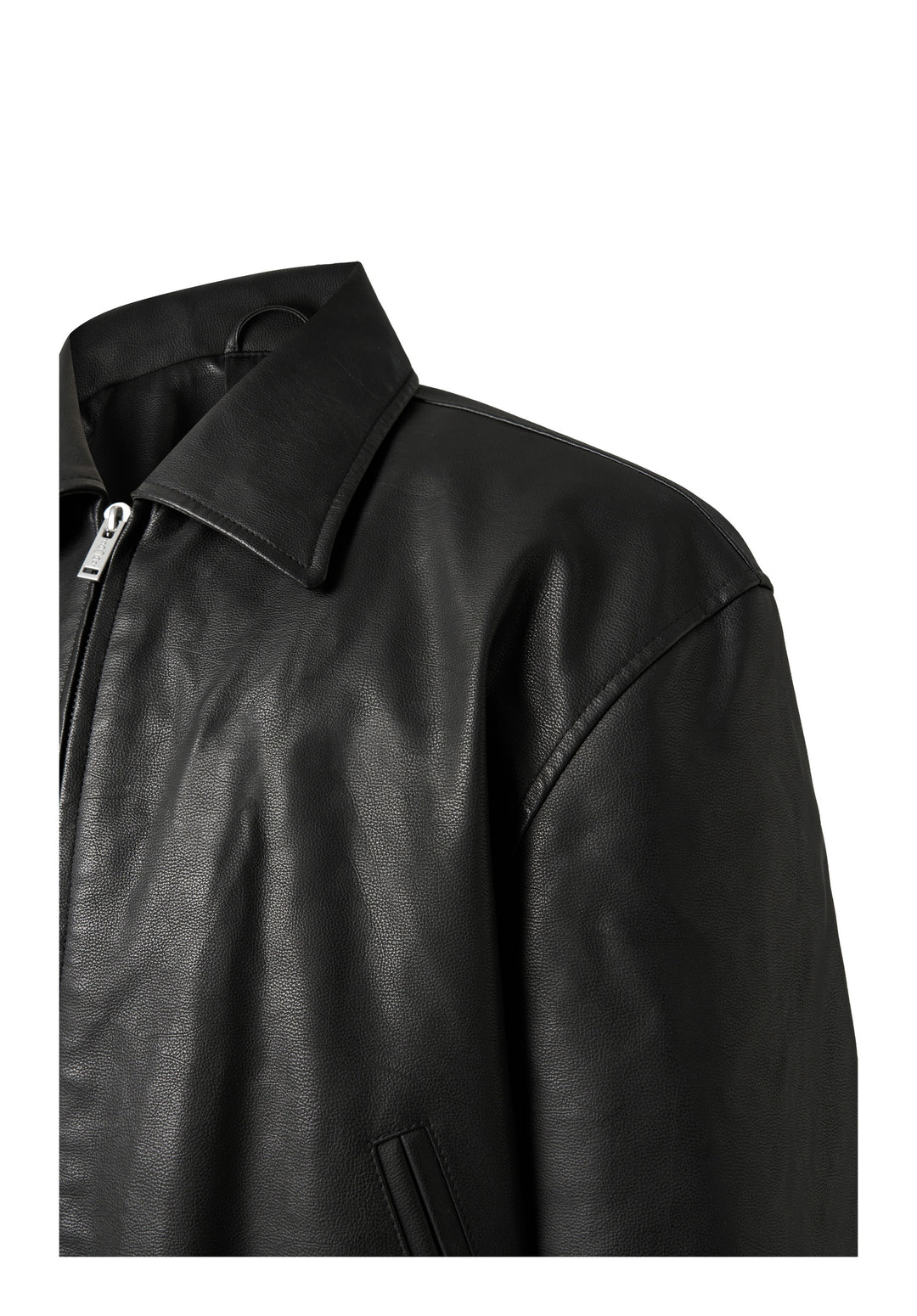 KARMANISTIC Graphic Embroidered Leather Short Bomber Jacket | Face 3 Face