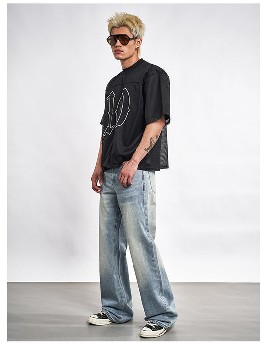 F3F Select Washed Whisker Light Blue Jeans | Face 3 Face