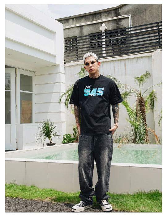 S45 Airplane Gradient Logo Tee | Face 3 Face