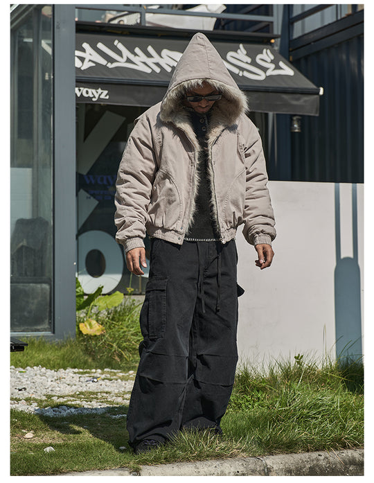 F3F Select Fur Quilted Lining Hoodie Jacket | Face 3 Face