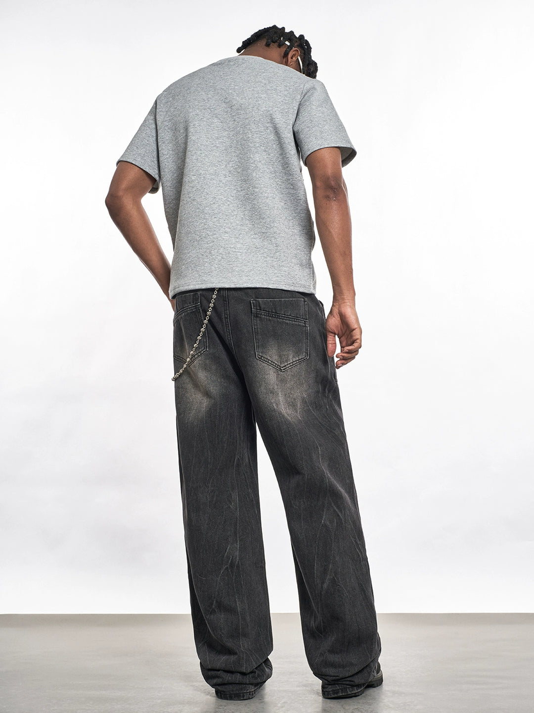 F3F Select Black Washed Patch Pocket Jeans | Face 3 Face