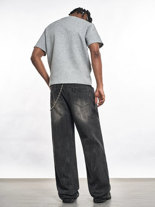 F3F Select Black Washed Patch Pocket Jeans | Face 3 Face