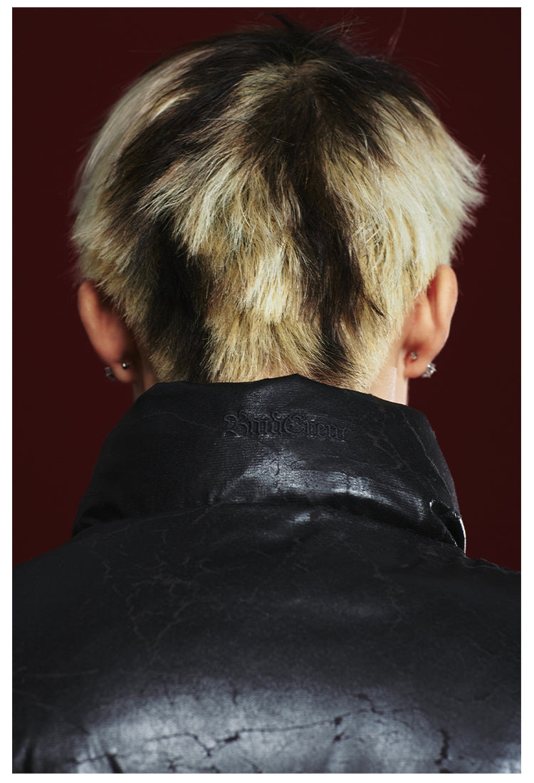 Remedy Cracked Design Puffer Jacket | Face 3 Face