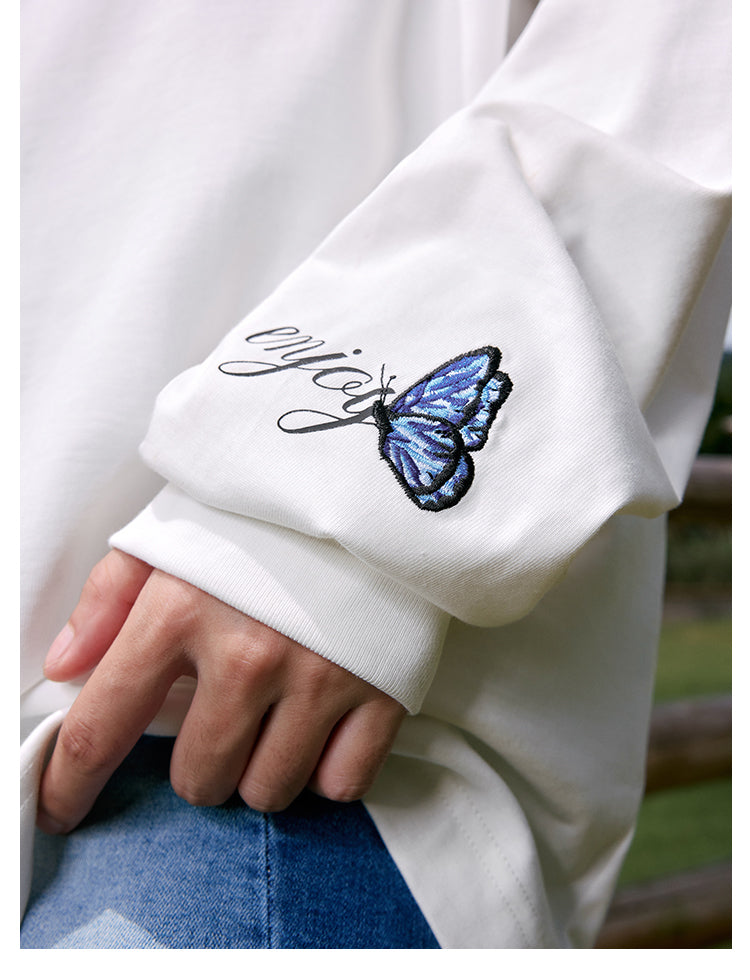 MEDM Vine and Flower Butterfly Logo Long Sleeve Tee | Face 3 Face