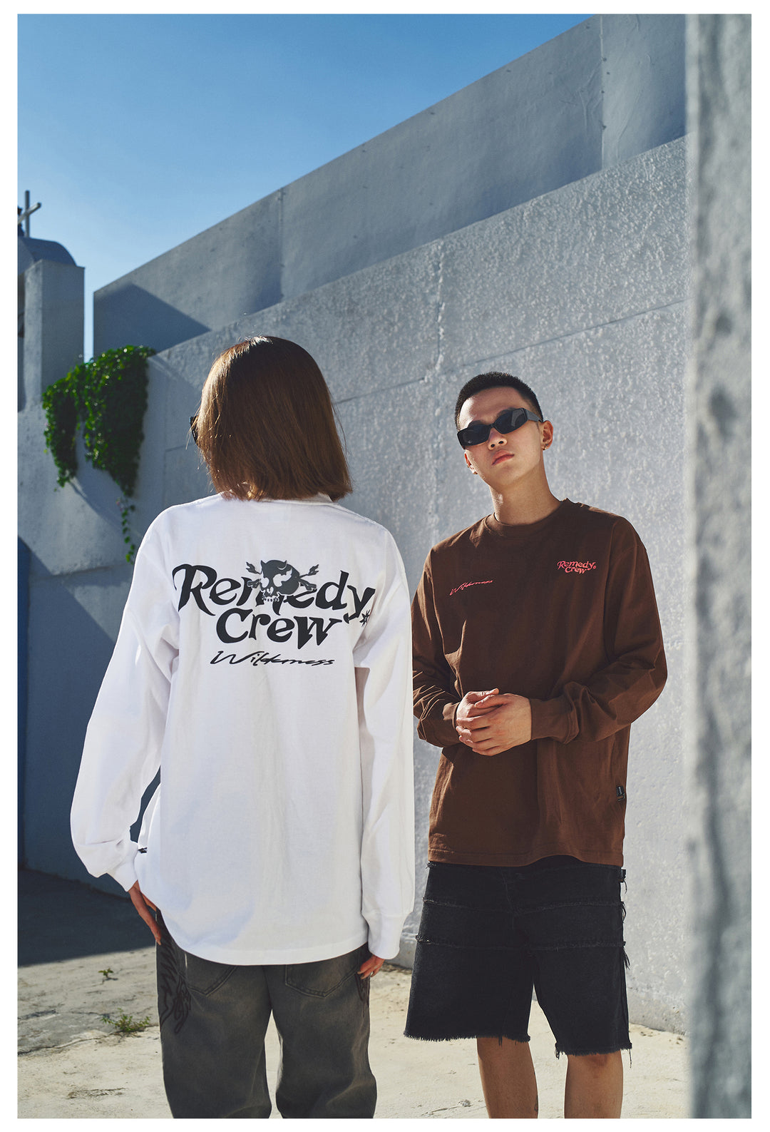 Remedy Skull Logo Print Long Sleeve Tee | Face 3 Face
