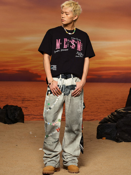 MEDM x STK Hyperrealistic Print Jeans | Face 3 Face