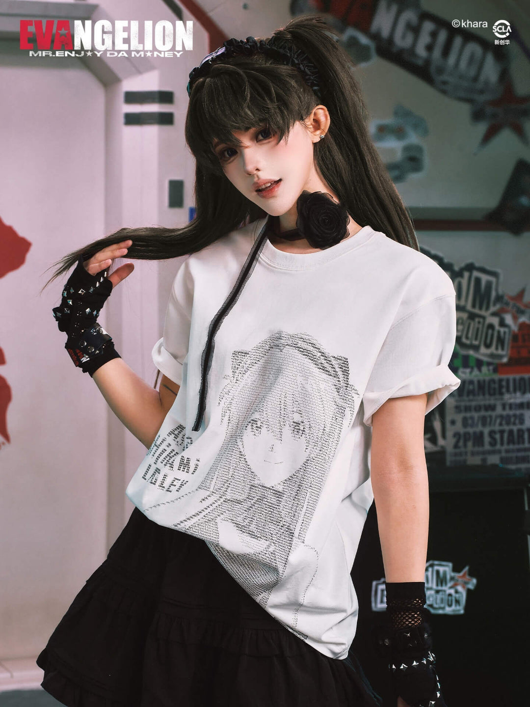 MEDM x EVA NEVER END Character Code Graphic Tee | Face 3 Face