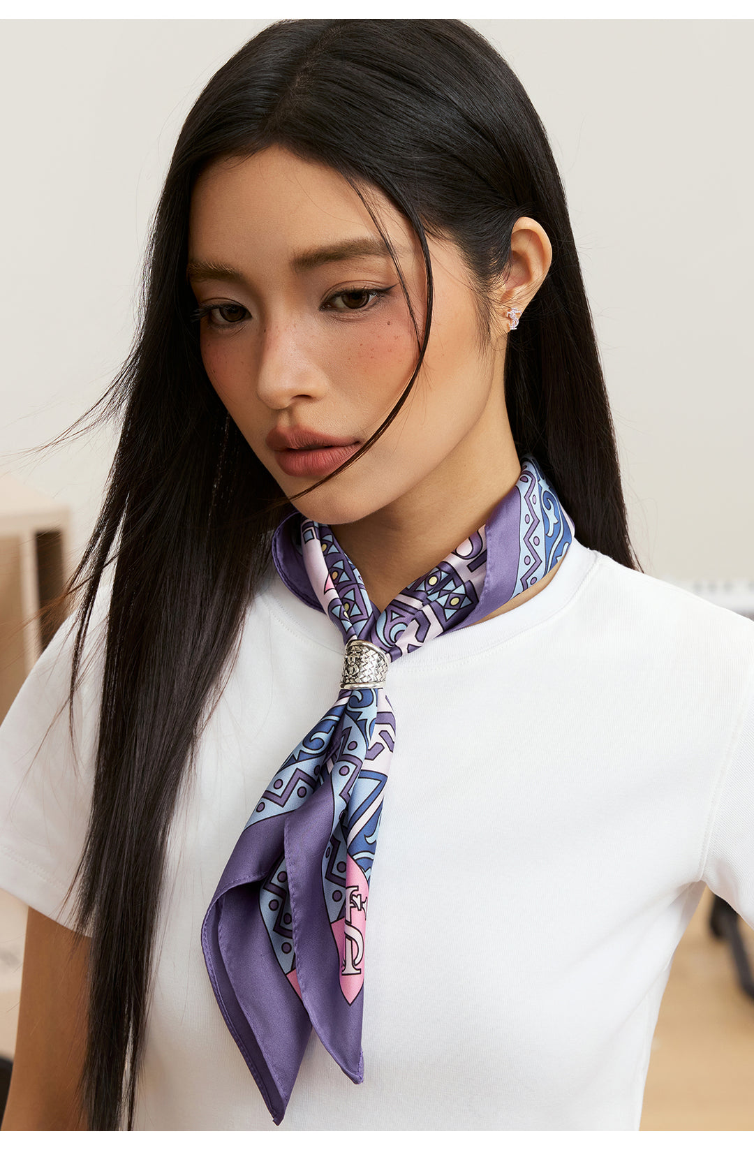 Small Town Kid Geometric Pattern Square Scarf | Face 3 Face