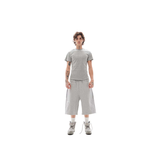 KARMANISTIC 3D Letter Embroidered Baggy Sweat Shorts | Face 3 Face