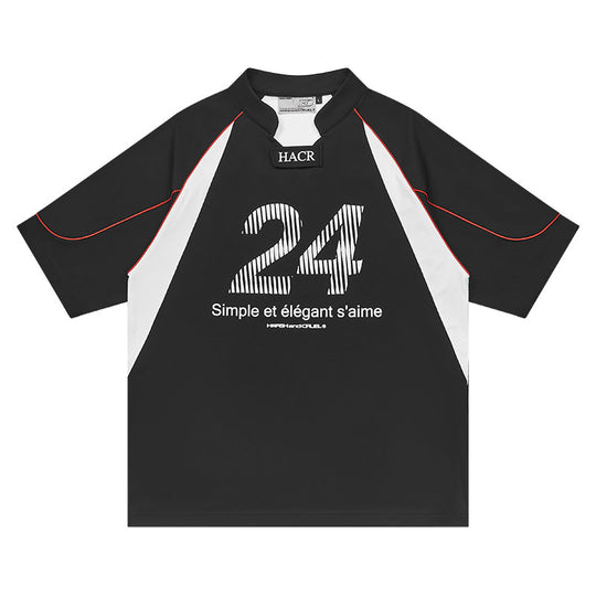 Harsh and Cruel Structure Spliced Racing Tee