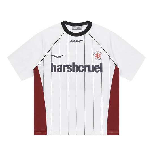 Harsh and Cruel Vintage Striped Patchwork Soccer Jersey Tee | Face 3 Face