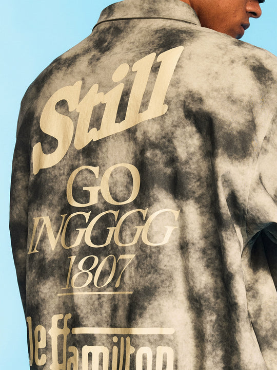 1807 JEFF HAMILTON Tie Dye Printed Coach Jacket | Face 3 Face