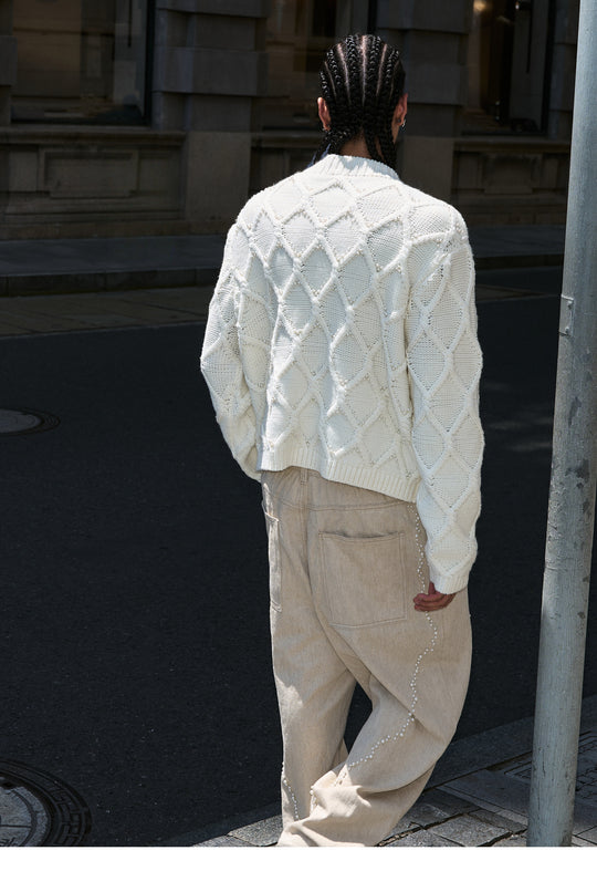 STEEPC Cotton Linen Blend Pearl Baggy Pants | Face 3 Face