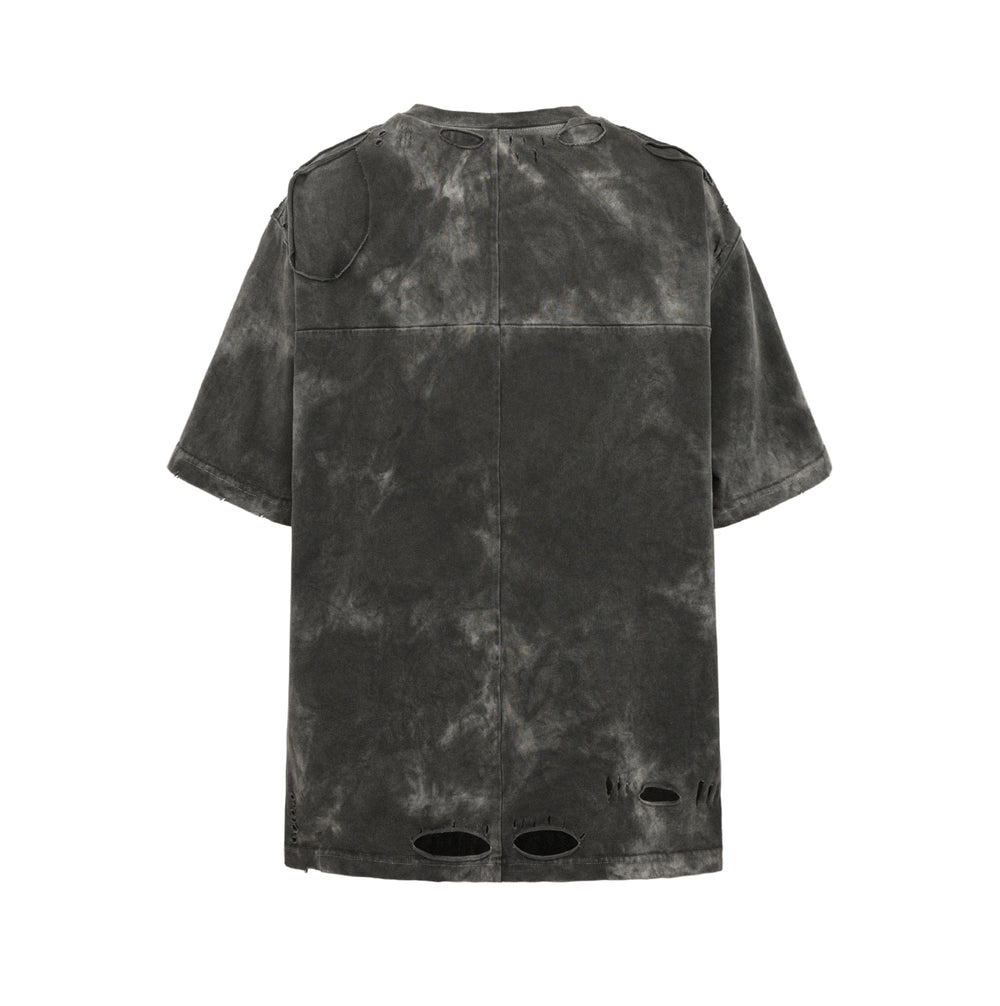 UNDERWATER Destruction Cross Deconstruction Zipper Tee Black