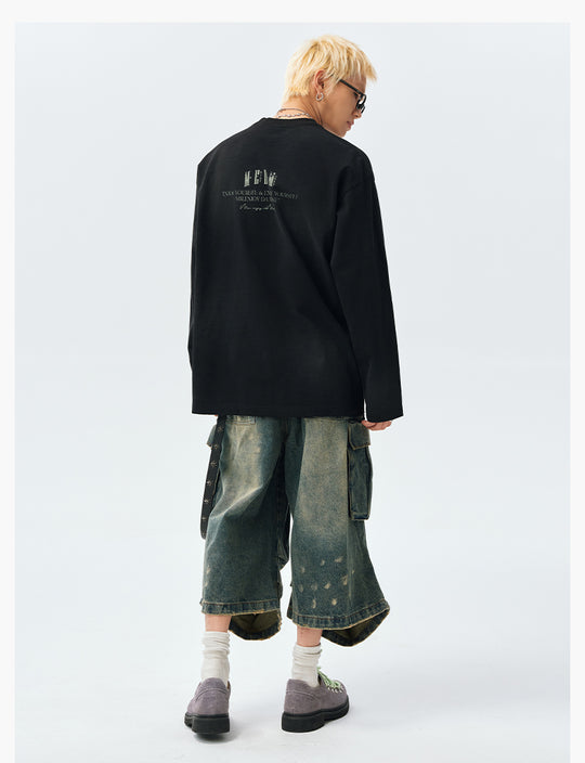 MEDM Clown Oil Painting Long Sleeve Tee | Face 3 Face